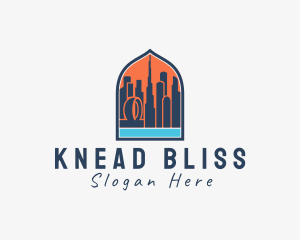 Dubai City Window Scene logo design