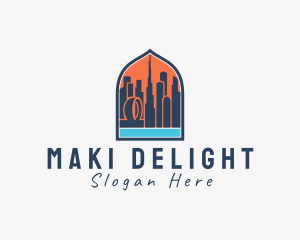 Dubai City Window Scene logo design