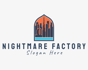 Dubai City Window Scene logo design