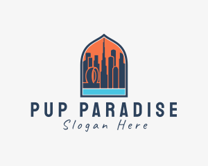 Dubai City Window Scene logo design