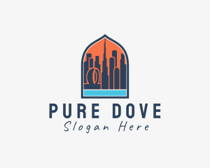 Dubai City Window Scene logo design