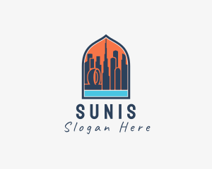 Dubai City Window Scene logo design