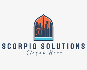 Dubai City Window Scene logo design