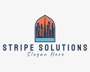 Dubai City Window Scene logo design