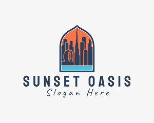 Dubai City Window Scene logo design