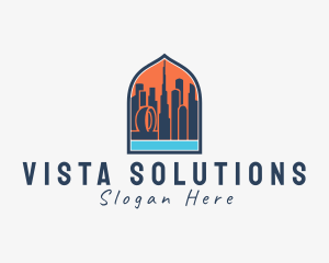 Dubai City Window Scene logo design