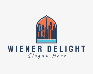 Dubai City Window Scene logo design