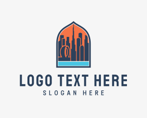 Establishment - Dubai City Window Scene logo design