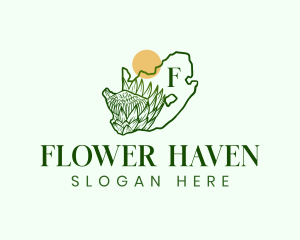 South Africa Flower Gardening logo design