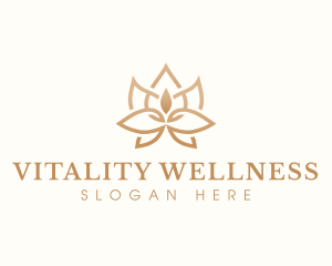 Wellness Candle Lotus logo design