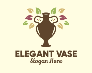 Vase - Clay Flower Vase logo design