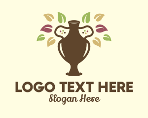 Traditional - Clay Flower Vase logo design