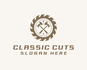 Axe Wood Cutting Lumberjack  logo design