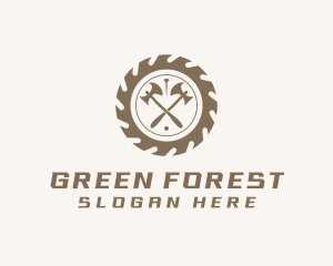 Axe Wood Cutting Lumberjack  logo design