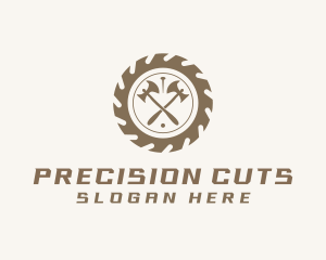 Cutting - Axe Wood Cutting Lumberjack logo design