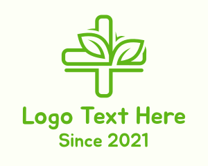 Natural Medicine - Green Organic Medicine logo design