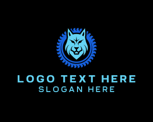 Driving - Wolf Head Tire logo design