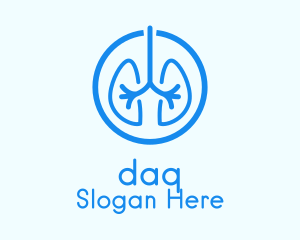 Blue Lung Organ Logo