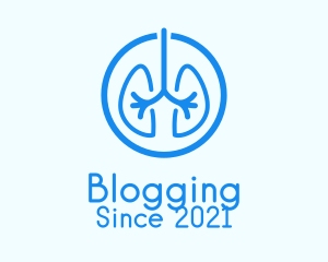 Health - Blue Lung Organ logo design