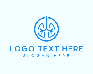 Medical - Blue Lung Organ logo design
