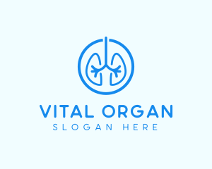 Blue Lung Organ logo design