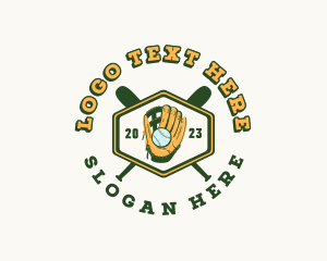 Gloves - Baseball Sports League logo design
