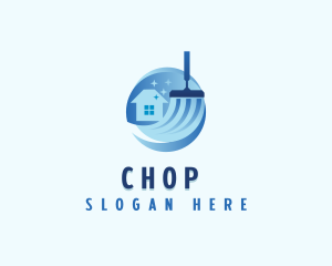 Housekeeper Cleaning Squeegee Logo