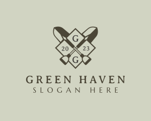 Landscaper - Landscaping Shovel Horticulture logo design