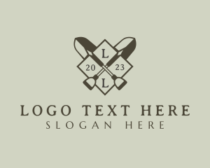 Landscaping Shovel Horticulture Logo