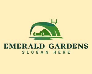 Lawn Mower Gardening Maintenance logo design