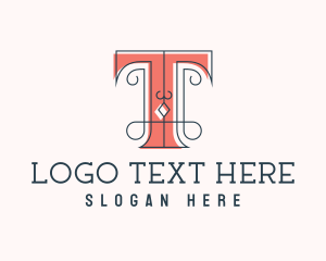 Elegant Offset Ornament Logo