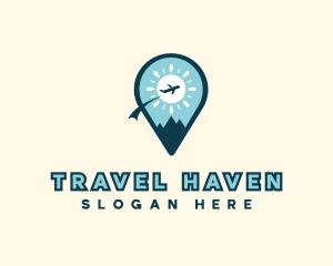 Travel Airplane Destination logo design