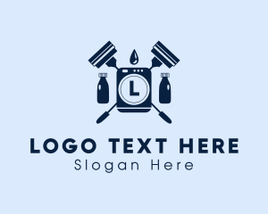 Clean - Home Cleaning Tools logo design