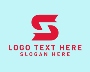 It - Red Tech Letter S logo design