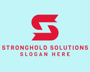 Red Tech Letter S  logo design