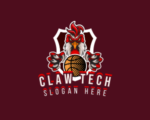 Claw - Basketball Player Rooster logo design