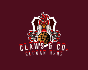 Basketball Player Rooster logo design