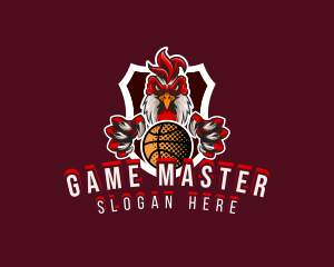 Player - Basketball Player Rooster logo design