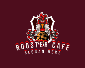 Basketball Player Rooster logo design