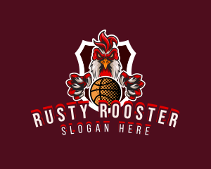 Basketball Player Rooster logo design