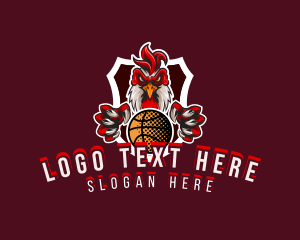 Rooster - Basketball Player Rooster logo design
