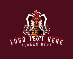 Basketball Player Rooster Logo