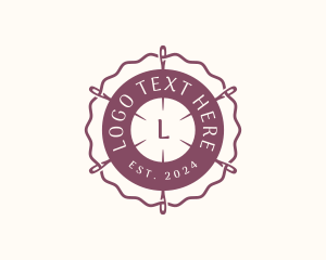 Crafter - Embroidery Needle Thread logo design