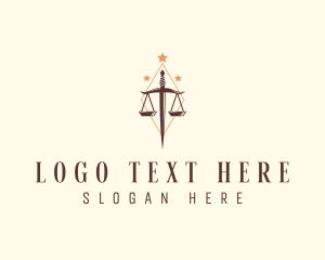 Prosecutor - Knife Scale Law Firm logo design