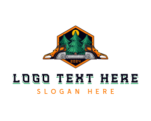Woodcutter - Chainsaw Lumberjack Logging logo design