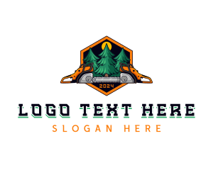 Industrial - Chainsaw Lumberjack Logging logo design