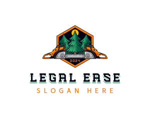 Chainsaw Lumberjack Logging Logo