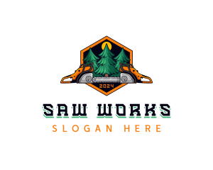 Chainsaw - Chainsaw Lumberjack Logging logo design