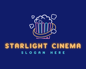 Cinema - Cinema Popcorn Snack logo design