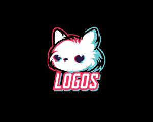 Glitch Gaming Cat Logo